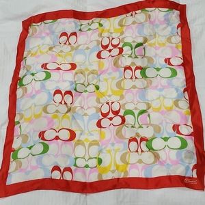 Coach Multi-Color Silk Scarf